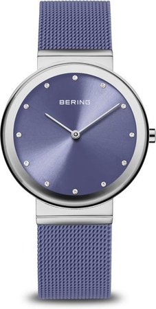 Bering Damenuhr, Quarz, Edelstahl, 35 mm, Violett, 3 ATM