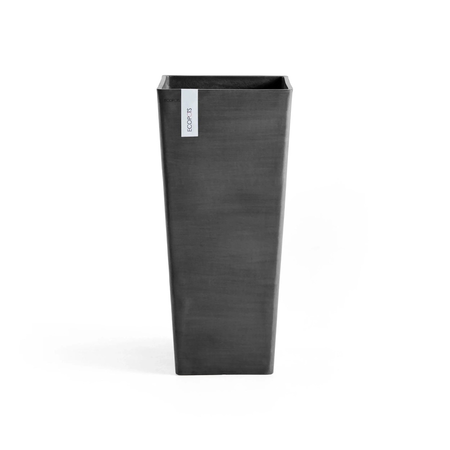 Ecopots Pflanztopf Rotterdam quadratisch Dunkelgrau Höhe: 70 cm - Bild 2