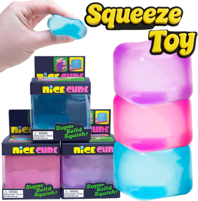 Needoh Nice Cube Squishy Fidget Toy, Sensorisches Stressabbau-Spielzeug - Bild 1