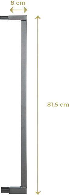 Geuther Verlängerungsset für Easylock Plus und Easylock Wood Plus in Anthrazit, 8 cm - Bild 1