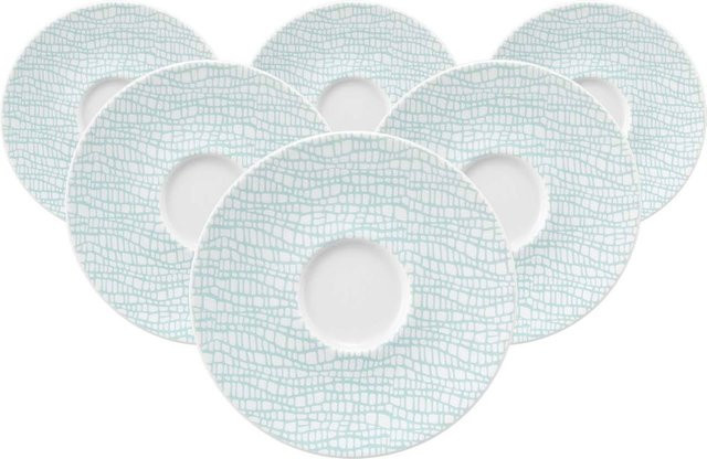 Seltmann Weiden Untertassen Life Fashion aus Porzellan, weiß/mehrfarbig, 6er Set, Durchmesser: 13,5 cm - Bild 1