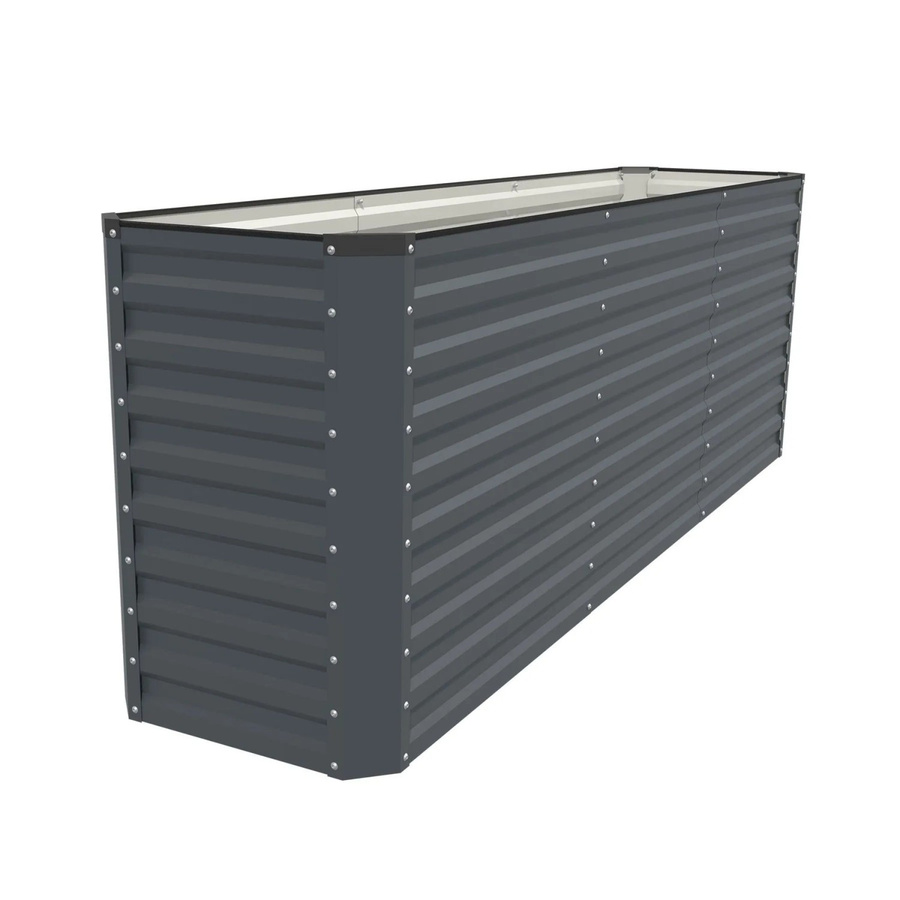 VidaAtHome.de RIVARO Hochbeet aus Stahl in Graphitgrau und Silber, B/T/H: 260 x 60 x 90 cm - Bild 2