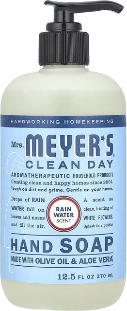 Frau. Meyers Clean Day Handseife Regenwasser, 370 ml, Aloe Vera, Olivenöl - Bild 1