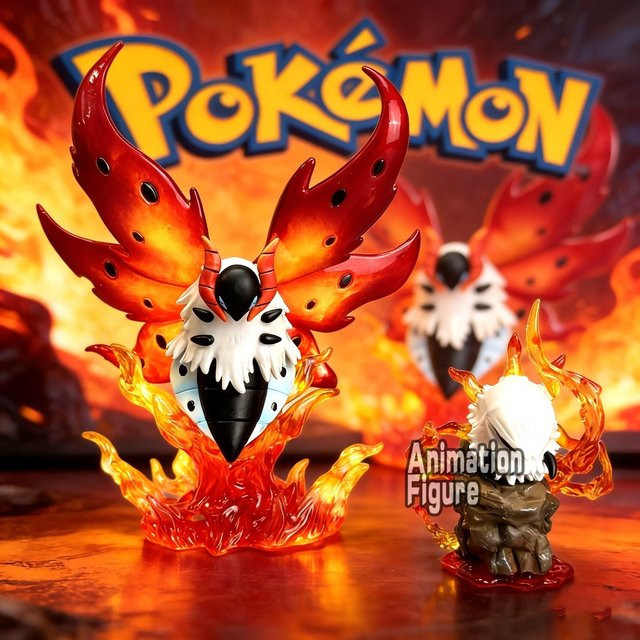 Bandai Pokémon Volcarona Actionfiguren, PVC-Statue, Bunt / Mehrfarbig - Bild 1