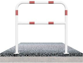 Schake Abweisebügel aus Stahlrohr mit Querholm, beschichtet, zum Aufdübeln, Breite: 150 cm, Höhe: 100 cm - Bild 1