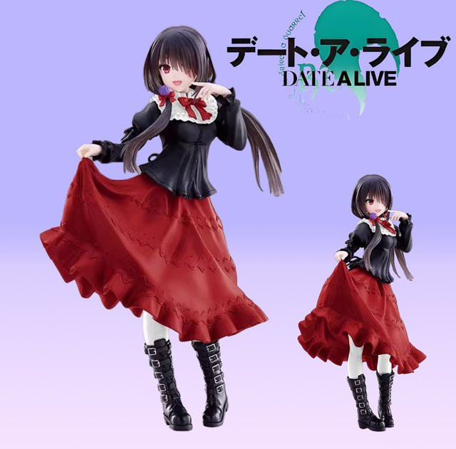 Bandai Date A Live Kurumi Tokisaki Actionfigur, rotes Kleid, 20cm - Bild 1