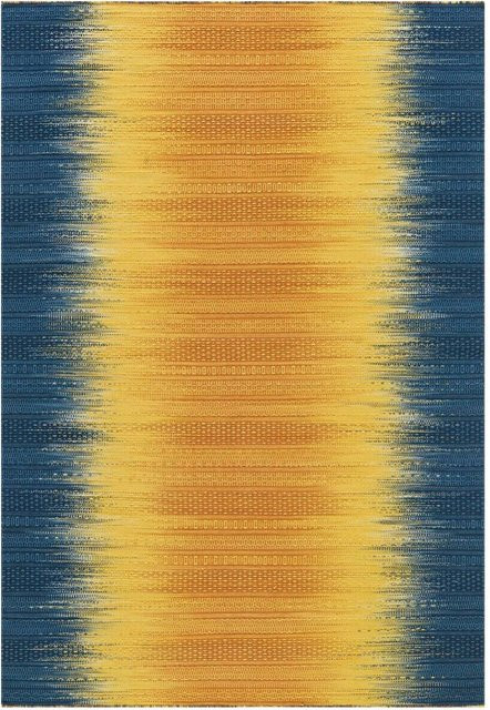 Arte Espina Outdoorteppich Sunset 8070 Handgemachter Wollteppich Gelb Blau B/L: 90 x 160 cm - Bild 1