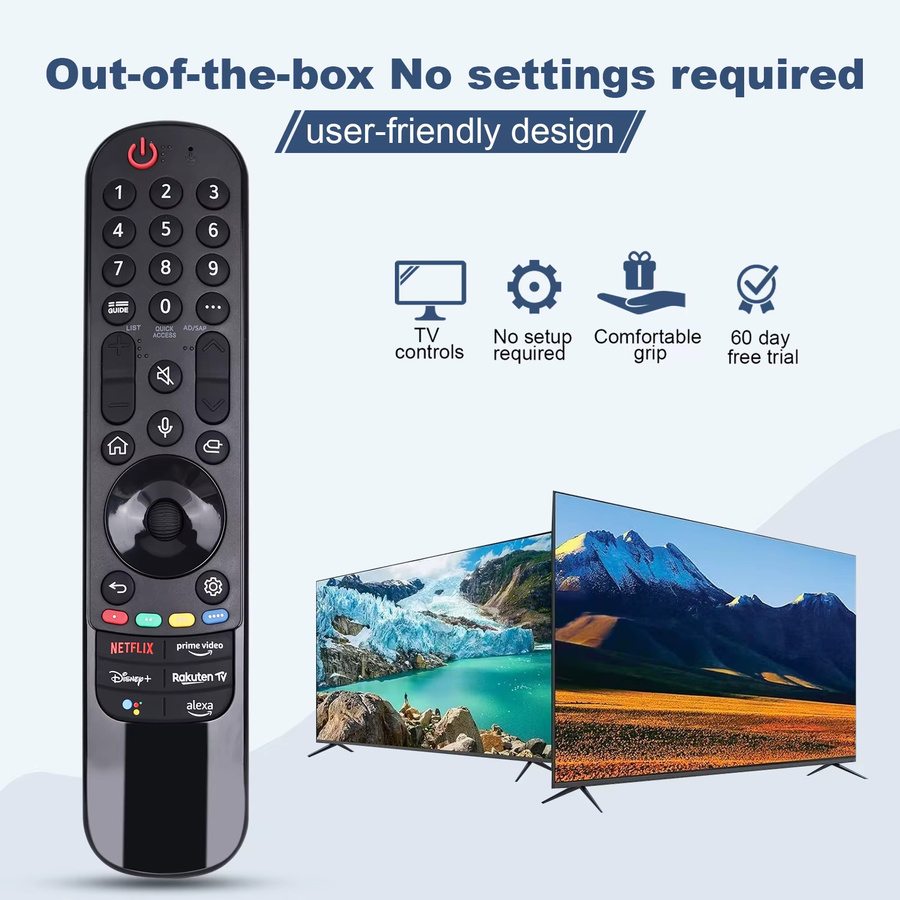 Universelle LG Magic Remote Control Fernbedienung für LED OLED LCD 4K 8K UHD Smart TV, Farbe: Schwarz - Bild 2