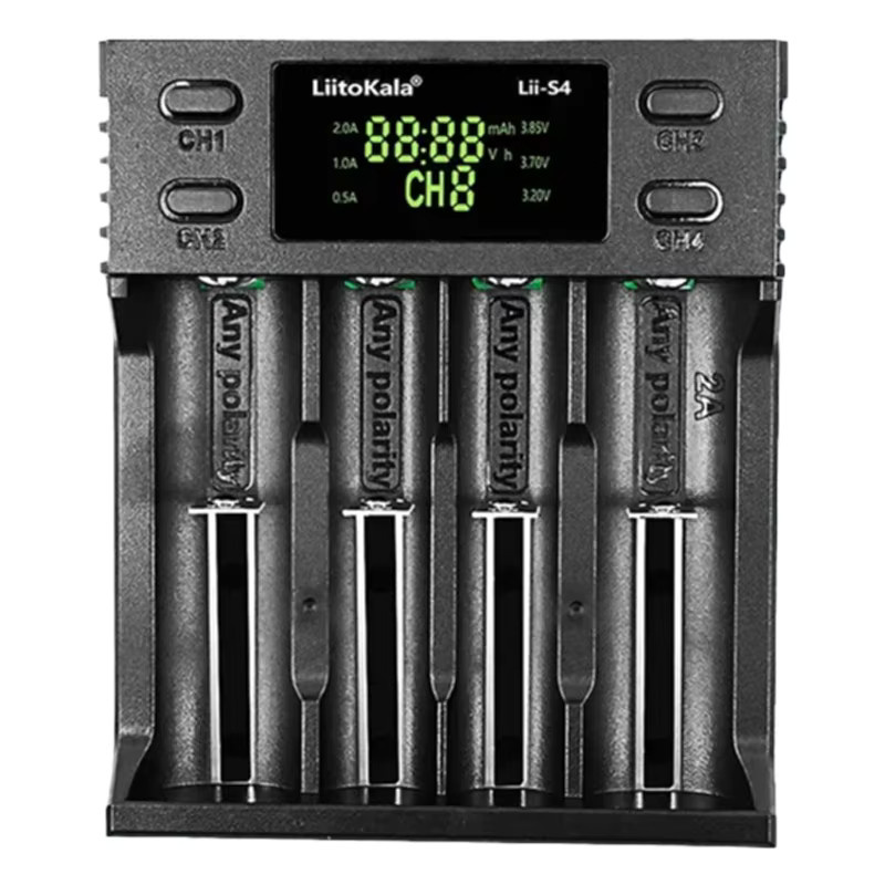 LiitoKala Intelligentes Batterieladegerät für Lithium-Ionen und Nickel-Wasserstoff Akkus in Schwarz (18650, 26650, 21700, AA, AAA) - Bild 7
