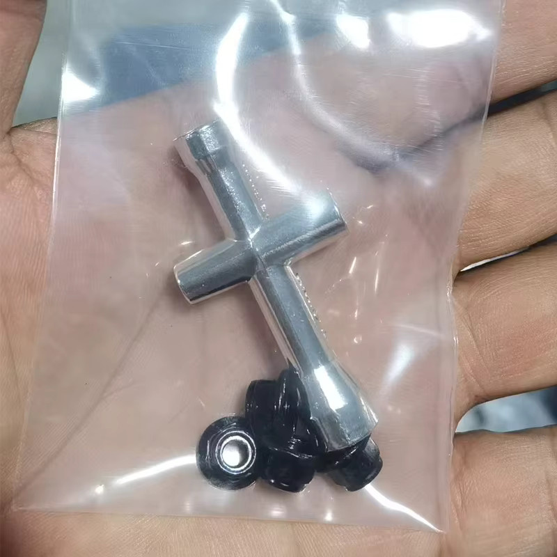 HSP Kreuz Schlüssel Hülse mit M4 Mutter, RC Modell Auto Rad Werkzeug, Metall - Bild 3