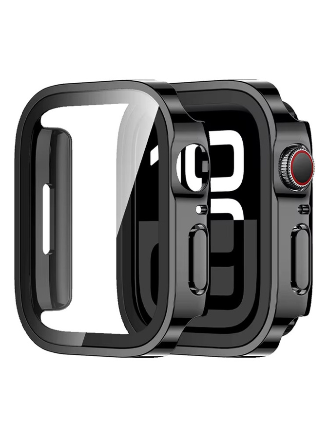 LCAPLE Displayschutzfolie für Apple Watch Case 10 11, gehärtetes Glas, PC-Stoßstangenabdeckung - Bild 5