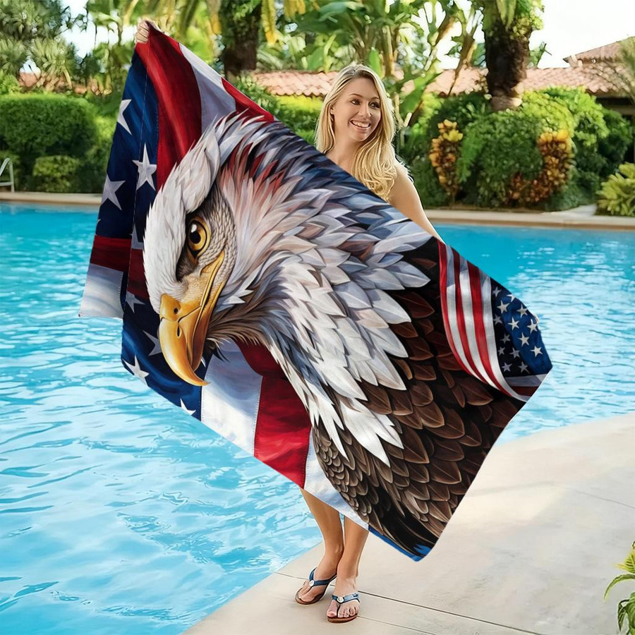 Schnelltrocknendes Strandtuch USA Jubiläum von JMG Household Supplies, Mehrfarbig, B: 60 cm, H: 40 cm - Bild 2