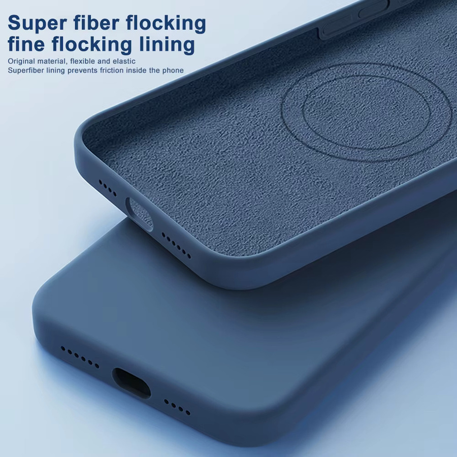 Apple Original Flüssigsilikonhülle mit MagSafe für iPhone, Farbe: Blau - Bild 3