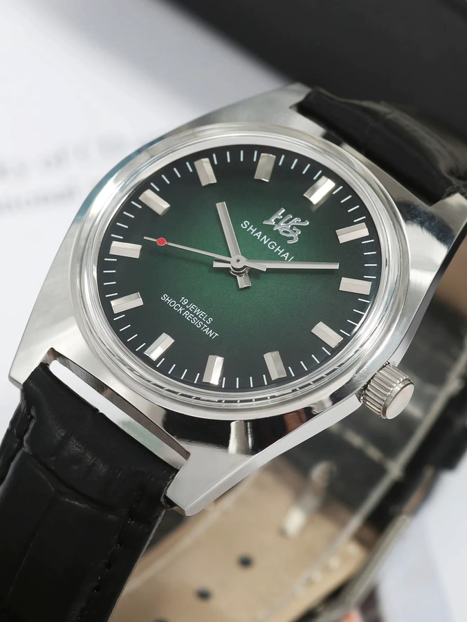 Heimdallr Armbanduhr, Handaufzug, Edelstahl, 36 mm, Herren, Grün - Bild 7