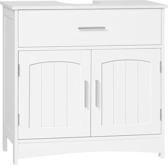 EUGAD Waschbeckenunterschrank in Weiß mit Schubladen und Türen für dein Badezimmer, B/H/T: 60 x 60 x 30 cm - Bild 1