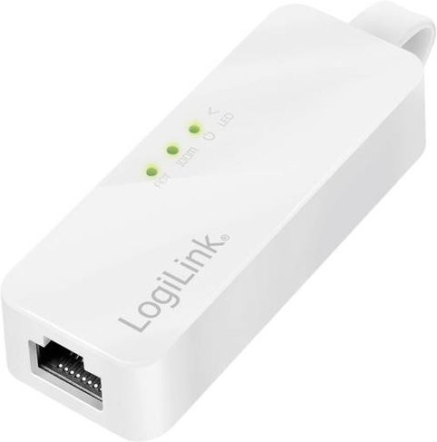 LogiLink UA0144B Netzwerkadapter USB-A auf RJ45 Ethernet LAN 100 Mbit/s in Weiß - Bild 1