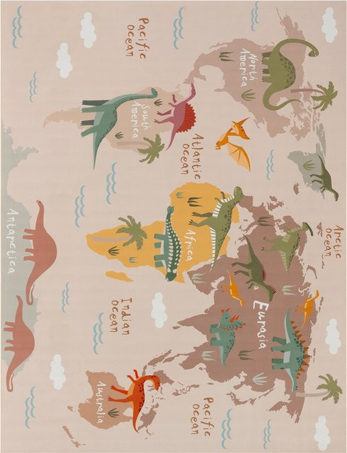 Kinderteppich Bini in Beige, rutschfest und waschbar, B/B: 120 x 160 cm - Bild 1