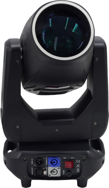 HYULIGHTS 300W Beam Moving Head Bühnenbeleuchtung mit 48 rotierenden Prismen, 13 Farben, 14 Gobos und Regenbogeneffekt, Schwarz - Bild 1