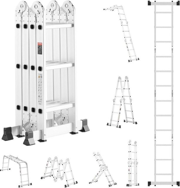 Buying Solutions, MB Mehrzweck-Klappleiter 7-in-1 in Silber mit 3,6 m Reichhöhe - Bild 1