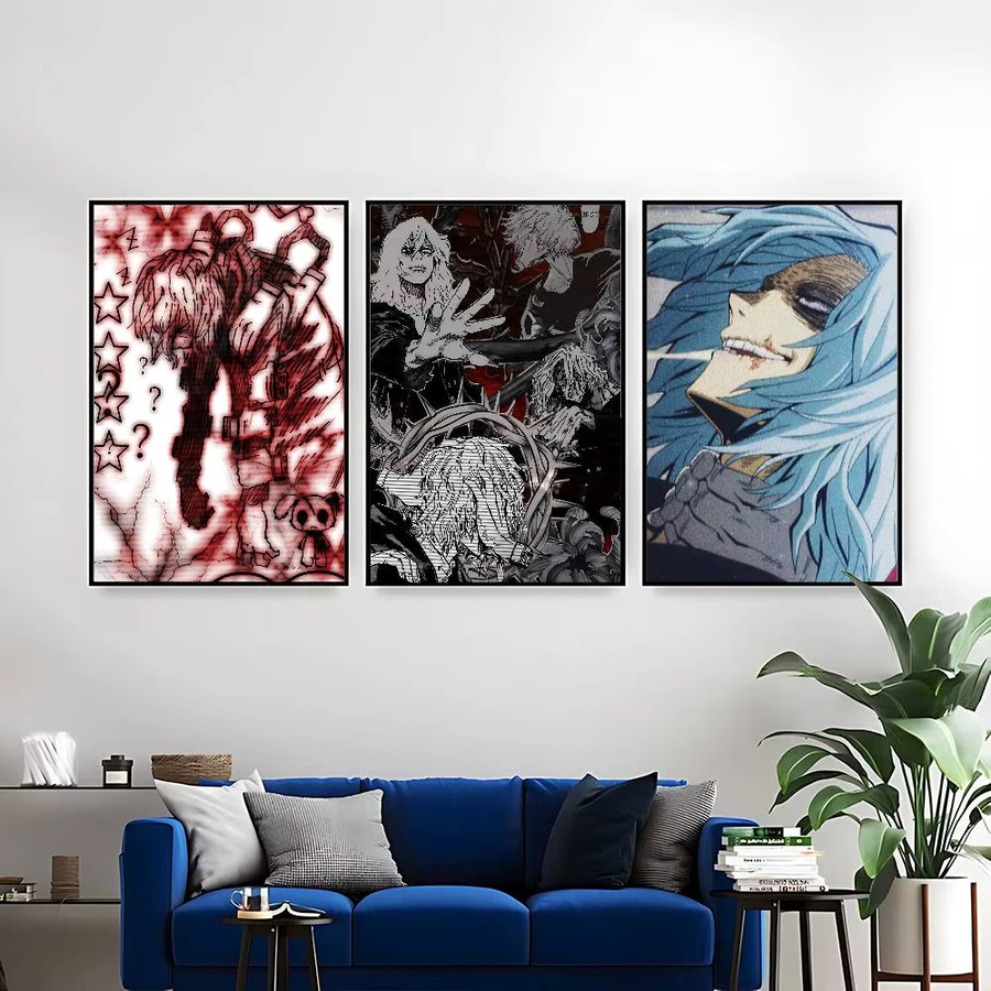 My Hero Academia Tomura Shigaraki Vintage-Poster aus Papier, Mehrfarbig, B x H: 20,0 x 20,0 cm - Bild 5