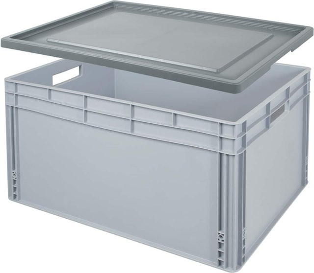 BRB Euro-Stapelbehälter-Set grau B/T/H: 80 x 60 x 42 cm - Bild 1