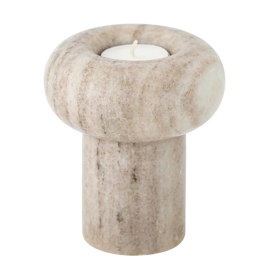 Bloomingville Isabea Teelichthalter aus Marmor in Beige - Bild 1