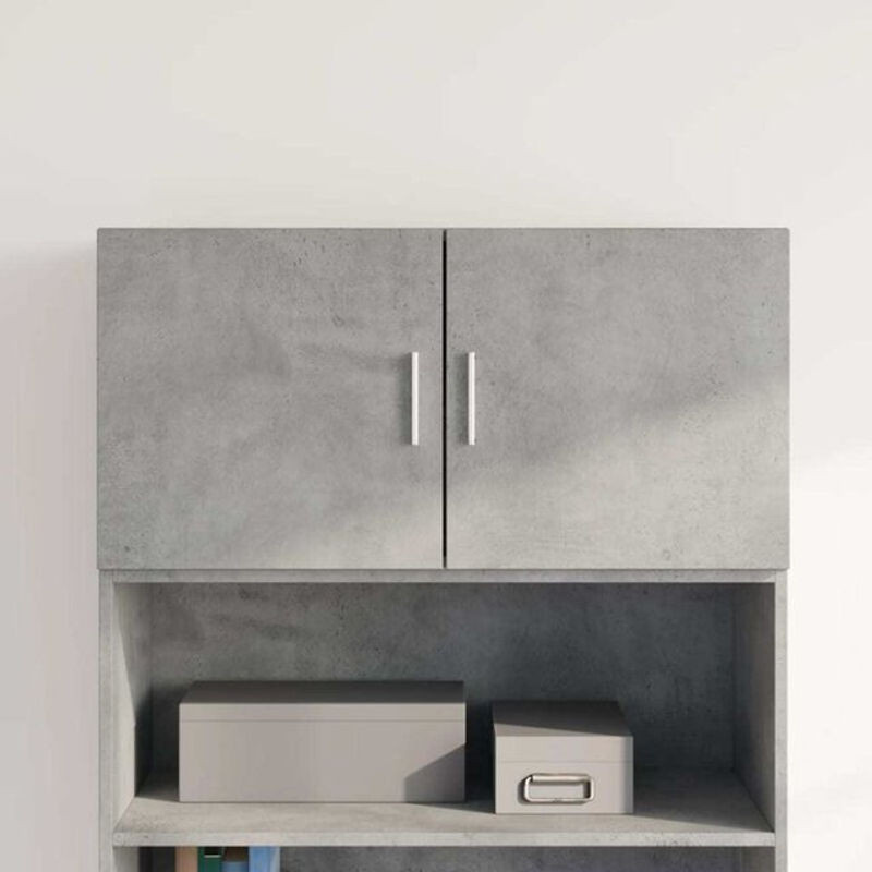 Vidaxl Wandschrank Modern in Grau aus Holzwerkstoff mit Drehtüren B: 80 cm, T: 40 cm, H: 42,5 cm - Bild 1