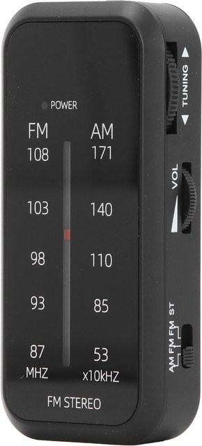 Honor Electronics Mini Taschenradio AM FM Stereoradio in Schwarz mit Kopfhöreranschluss und AAA-Batteriebetrieb - Bild 1
