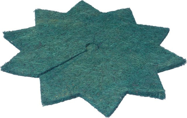 Proflora Mulchscheibe Stern aus Kokosfasern und Naturkautschuk in Grün, Durchmesser: 45 cm, 3er Set - Bild 1