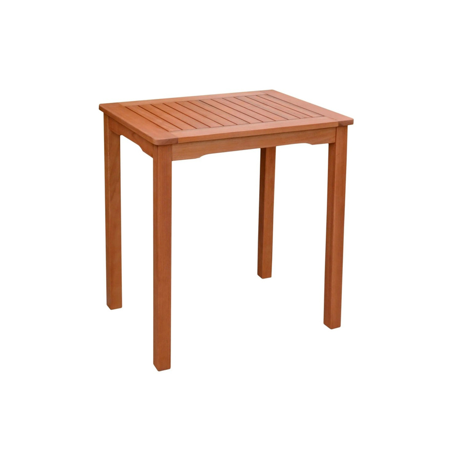 DELUKE Gartentisch COLOGN aus Eukalyptus Natur Braun, wetterfester Terrassentisch für Garten und Balkon, B/T/H: 70 x 50 x 75 cm - Bild 2