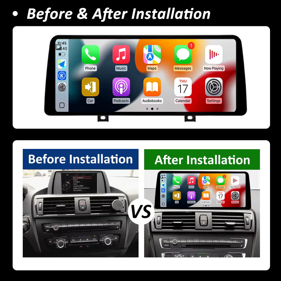 LIARO-NAVI Multimedia Autoradio mit DSP und CarPlay für BMW 1er Serie F20 F21 (ab 2012) in Schwarz - Bild 4