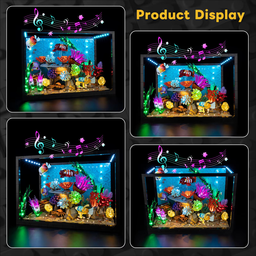 Kyglaring LED-Lichtset RGB Multicolor für Lego Tropical Aquarium 10366 Dekorationslampe aus Kunststoff - Bild 2