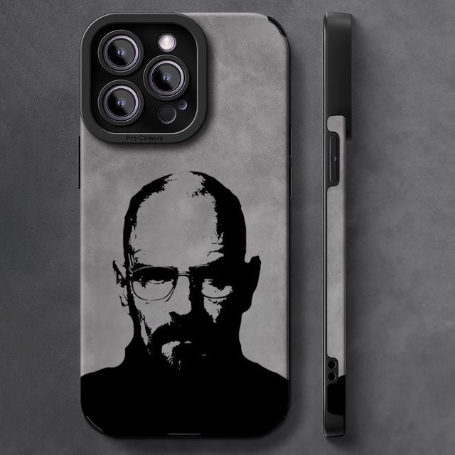 Potdemiel Stoßfeste Leder-Lammfell-Handyhülle für iPhone 17 16 Pro Max 15 14 13 Max in Braun - Bild 1