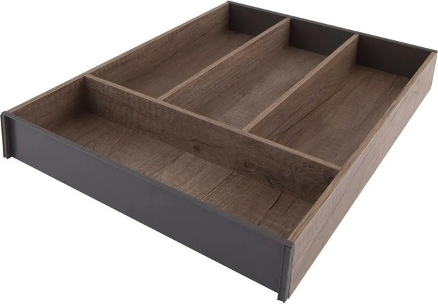 Blum Ambia-Line Besteckeinsatz für Besteckkasten in Nebraska Eiche und Stahl, B/T/H: 42,5 x 30,0 x 5,0 cm - Bild 1