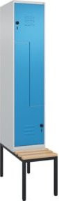 C+P Z-Spind Classic PLUS Sitzbank mit 2 Fächern und Sicherheits-Drehriegel, Sitzfläche aus Buche-Hartholz, B/T/H: 212,0 x 40,0 x 81,5 cm - Bild 1