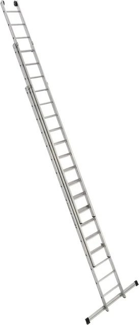 Euroline Premium 303 Schiebeleiter aus Aluminium in Silber mit 16 Sprossen - Bild 1