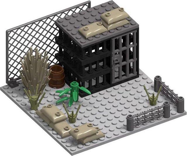Zerstörte Militärbasis MOC Baustein Set, Zweiter Weltkrieg, ab 14 Jahren - Bild 1