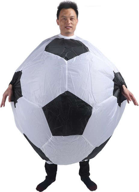 mfySpace Aufblasbares Fußballkostüm, Grau - Bild 1