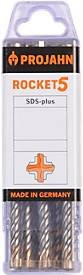 Projahn Hammerbohrer-Set ROCKET 5 aus Stahl mit Carbide-Spitze, SDS-plus, Farbe: Silber, Durchmesser: 8 mm, Länge: 260 mm, 10er Pack - Bild 1