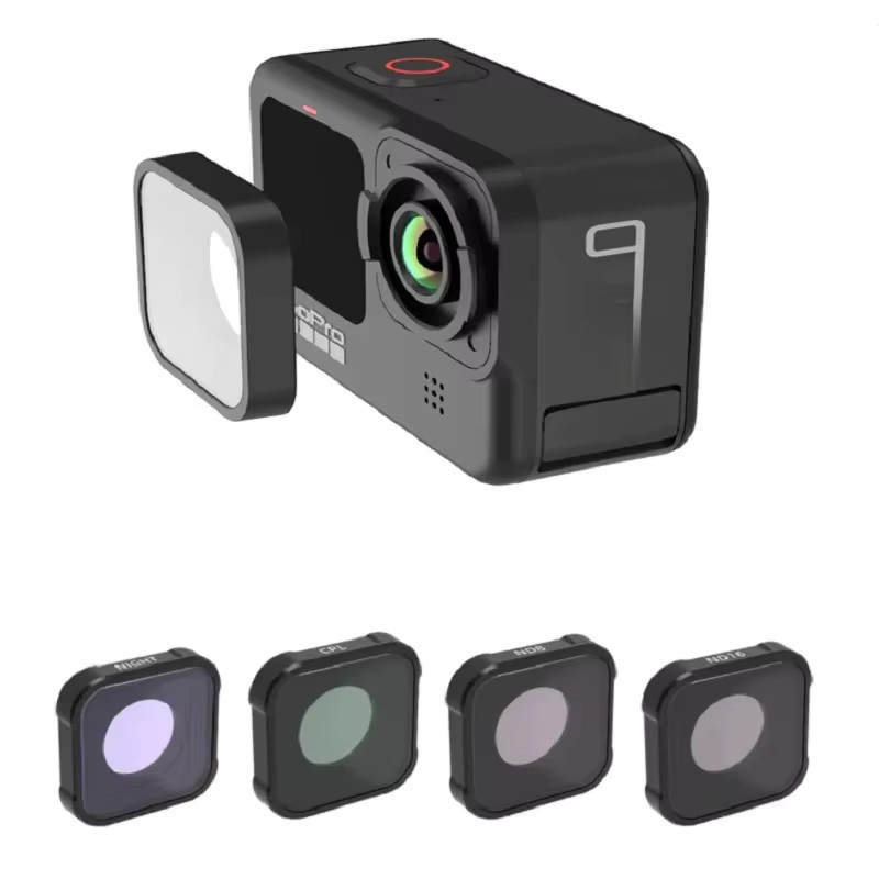 SZKOSTON Objektiv Filter Set für GoPro Hero 13 12 11 10 Action Kamera mit ND8 ND16 ND32 und CPL Filtern in Schwarz - Bild 2