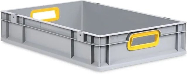 PROREGAL Eurobox Nextgen Color Transportbox mit Griffen, Gelb, H x B x T: 12 x 40 x 60 cm, 23 Liter - Bild 1