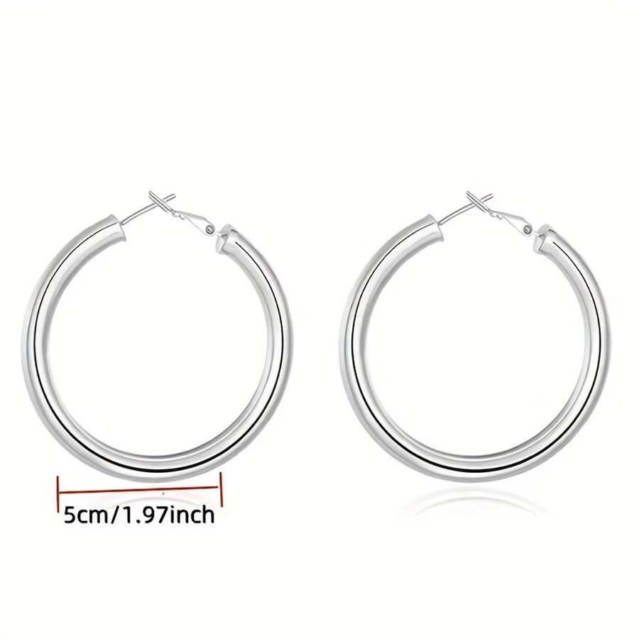 DOTEFFIL Creolen 925 Silber, 50 mm, Damen - Bild 5