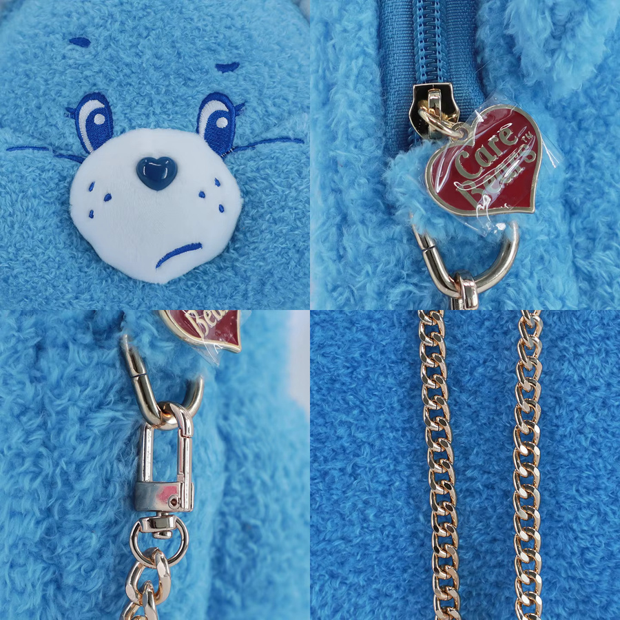 Care Bears Plüsch-Umhängetasche, 20cm, 3D Bärenkopf, Ketten-Schultertasche - Bild 4
