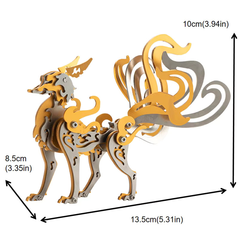 MOKR Neun-Schwänziger Fuchs, 3D Metall-Puzzle-Spielzeug, Bausatz - Bild 2