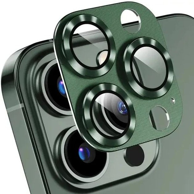 Caihonghong Kameraschutzglas für iPhone 11 bis iPhone 16 Pro Max in Grün - Bild 1