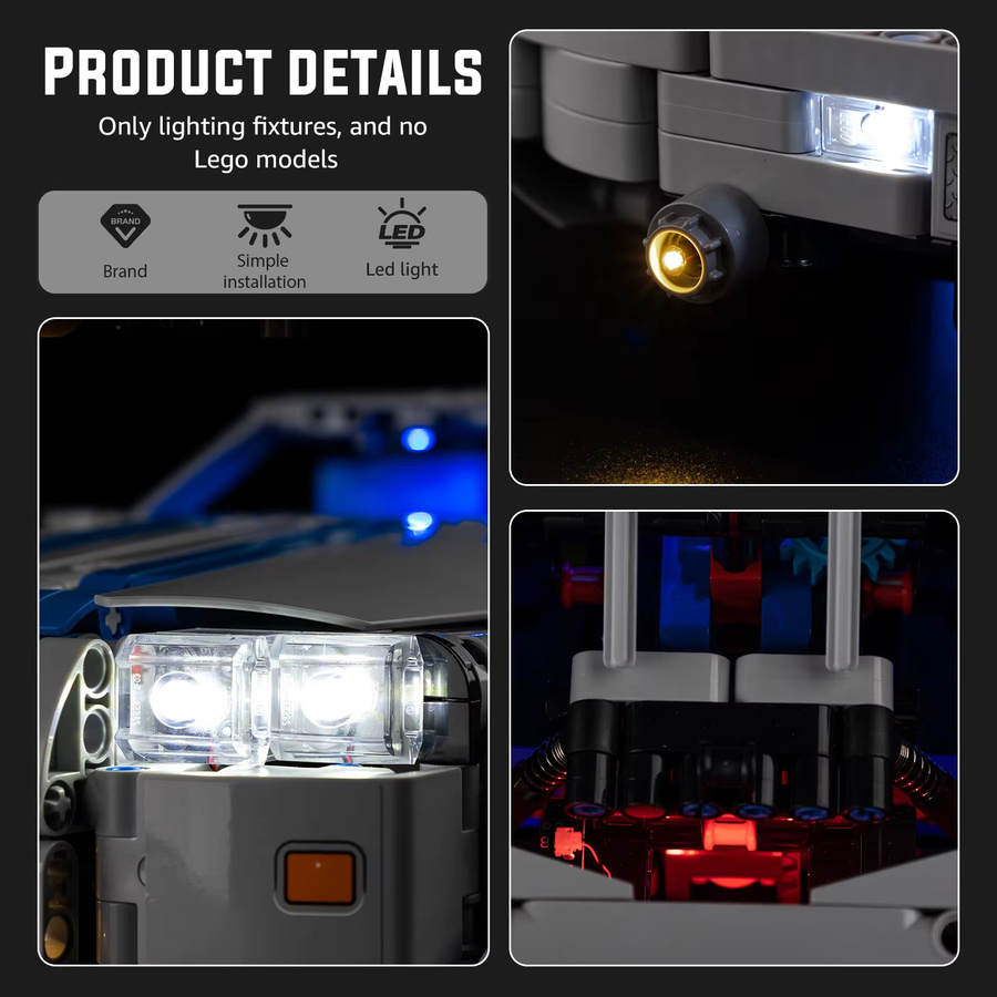 LEGO Technic LED-Lichtset, passend für 2 Fast & Furious Nissan Skyline GT-R R34 Auto 42210 - Bild 3