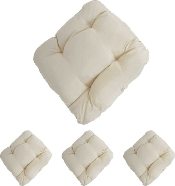 MCW Sitzkissen Milano 4er-Set in Beige, B/T/H: 41 x 38 x 8 cm - Bild 1