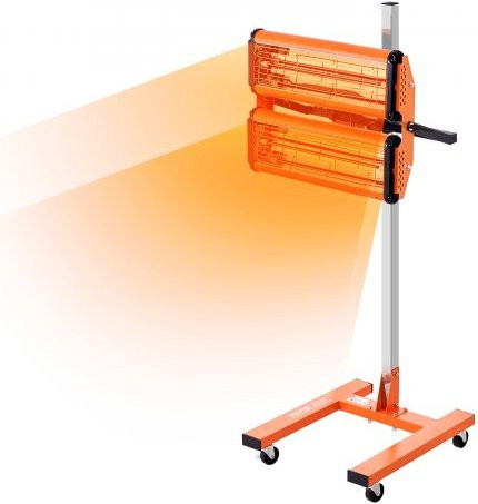 VEVOR Infrarot-Härtungslampe 2200 W mit Zeiteinstellung 1–60 Min. und Halterung in Orange - Bild 1