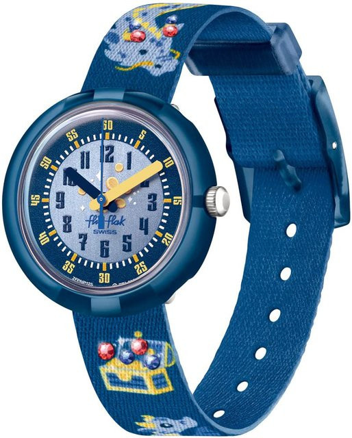 Swatch Flick Flak Drachenliebhaber Geschichtenzeit FPNP125 Armbanduhr blau - Bild 1