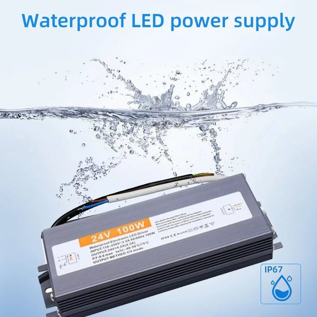 Vusum IP67 Wasserdichtes LED-Netzteil LED-Treiber AC110V-220V zu DC 12V-24V Außenadapter - Bild 1